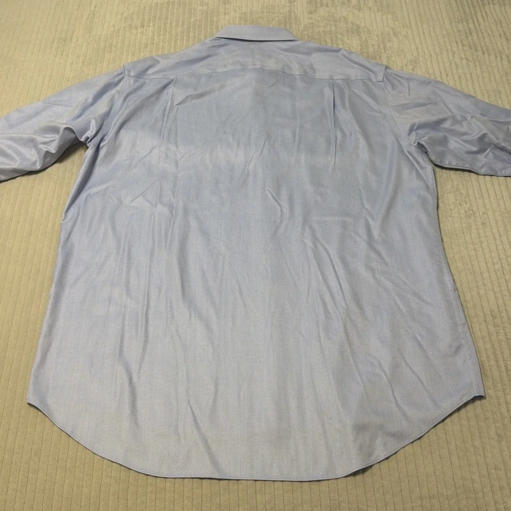 Charles Tyrwhitt Classic Fit Dress Shirt 18 37 Blue 100% Cotton